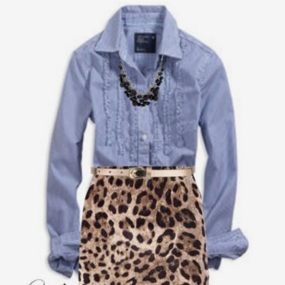 American Eagle Striped Ruffle Button Down Size Large